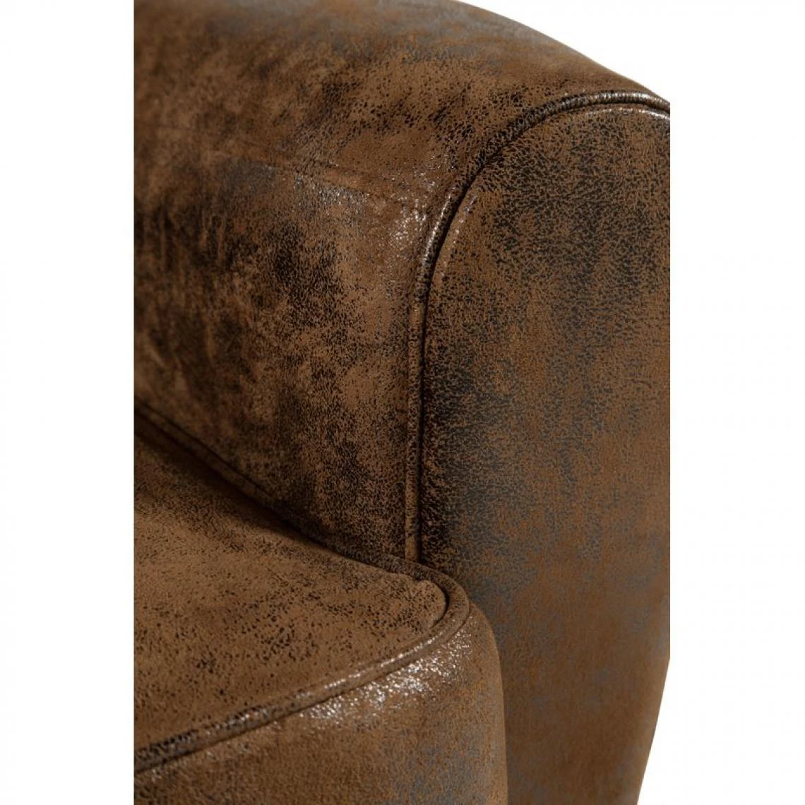 Time Fauteuil Vintage CLUB Tissu Microfibre Marron 5 Time Fauteuil Vintage CLUB Tissu Microfibre Marron – Image 3