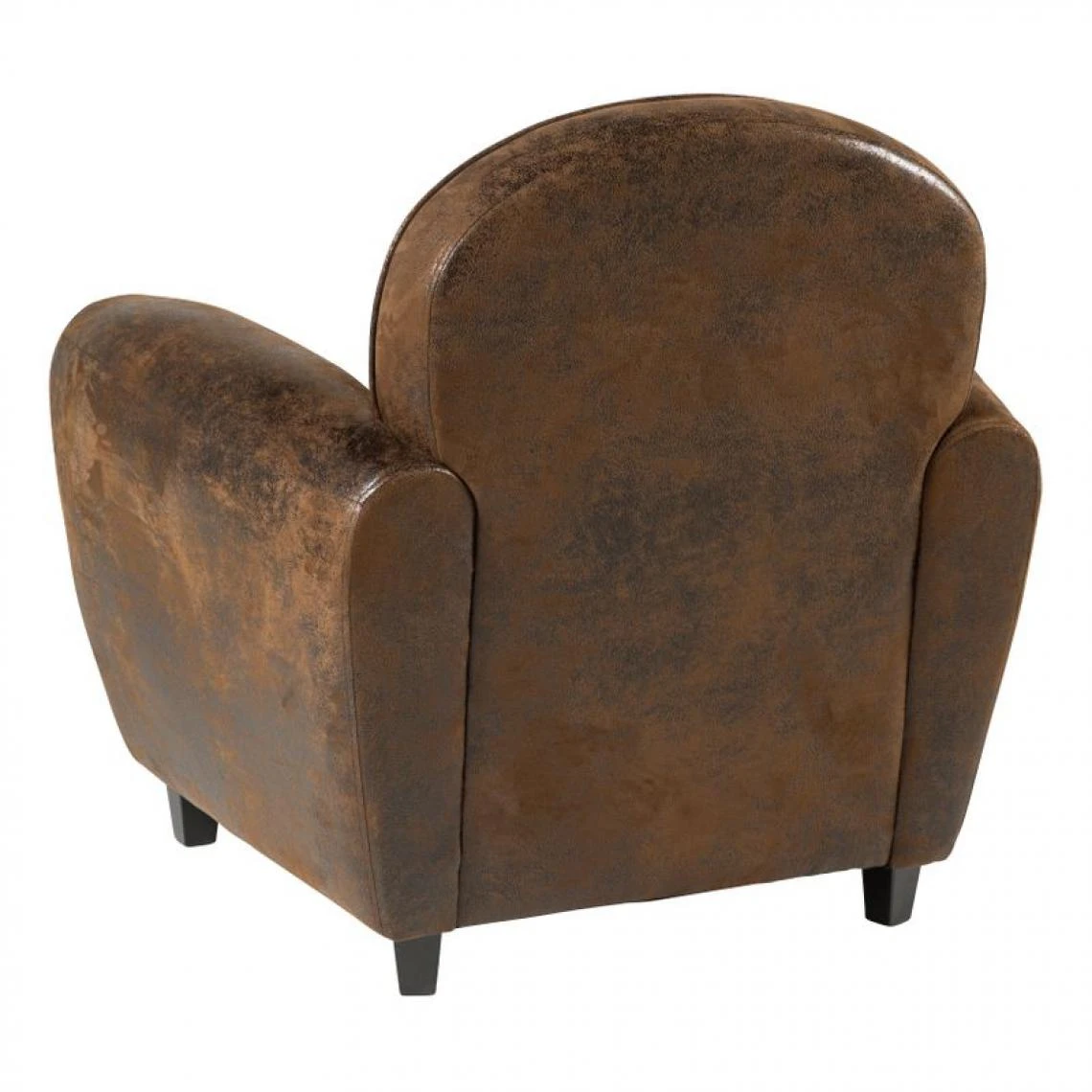 Time Fauteuil Vintage CLUB Tissu Microfibre Marron 6 Time Fauteuil Vintage CLUB Tissu Microfibre Marron – Image 4