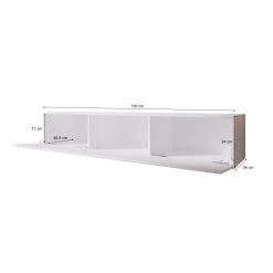 FURNIX Meuble Tv / Banc Tv Avec Pieds En Métal Zibo 160 Cm Style Mode... -Vente-unique shop furnix meuble tv banc tv avec pieds en metal zibo 160 cm style moderne avec compartiments fermes chene wotan mat 13427838 36723540 1140x1140