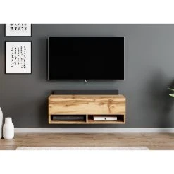 Furnix Meuble Tv / Meuble Tv Suspendu ALYX 100 X 32 X 34 Cm Style Indu... 8 Furnix Meuble Tv / Meuble Tv Suspendu ALYX 100 X 32 X 34 Cm Style Indu... -Vente-unique shop furnix meuble tv meuble tv suspendu alyx 100 x 32 x 34 cm style industriel chene wotan sans led 13122390 35660036 1140x1140