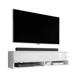 Furnix Meuble Tv / Meuble Tv Suspendu ALYX 140 X 32 X 34 Cm Style Indu... -Vente-unique shop furnix meuble tv meuble tv suspendu alyx 140 x 32 x 34 cm style industriel blanc mat blanc brillant sans led 13138648 35711460 1140x1140