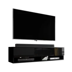 Furnix Meuble Tv / Meuble Tv Suspendu ALYX 140 X 32 X 34 Cm Style Indu... -Vente-unique shop furnix meuble tv meuble tv suspendu alyx 140 x 32 x 34 cm style industriel noir mat noir brillant sans led 13138692 35711664 1140x1140