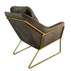 Mathi Design GOLDEN - Fauteuil Velours Gris Et Métal Doré -Vente-unique shop golden fauteuil velours gris et metal dore 8676879 22258949 1140x1140