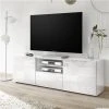 NOUVOMEUBLE Grand Meuble TV Blanc Laqué Design ELMA
