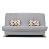 GRUHIER Banquette Clic Clac BULTEX - Tissu Gris + Coussins Deco Retro ...