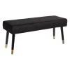 Atmosphera, Createur D'Interieur Banquette Velours Salon Noir - Atmosphera