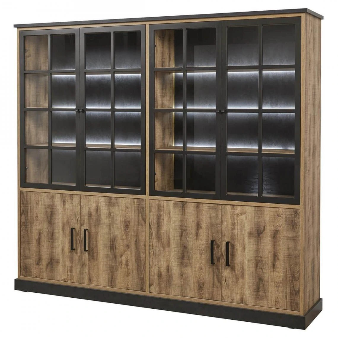 Altobuy JENNA - Ensemble Table Basse + Meuble TV + Bibliothèque 8 Portes 6 Altobuy JENNA - Ensemble Table Basse + Meuble TV + Bibliothèque 8 Portes – Image 4