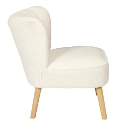 Altobuy KELIOS - Fauteuil En Tissu Bouclettes Blanc Pieds Bois Naturel -Vente-unique shop kelios fauteuil en tissu bouclettes blanc pieds bois naturel 13892880 38521434 1140x1140