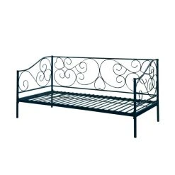 Vente-unique Lit Banquette VIVIAN - 90 X 200 Cm - Métal - Noir + Matelas -Vente-unique shop lit vivian 12235402 32528332 1140x1140