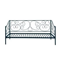 Vente-unique Lit Banquette VIVIAN - 90 X 200 Cm - Métal - Noir + Matelas -Vente-unique shop lit vivian 12235402 32528334 1140x1140