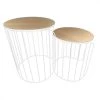 The Home Deco Factory Tables Gigognes Filaires Ana (Lot De 2) Blanc. -Vente-unique shop lot de 2 tables dappoint gigognes ana 50cm blanc 10033468 25808918 1140x1140