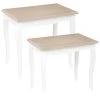 Pegane Lot De 2 Tables D'appoint Gigognes En Bois Coloris Blanc / Naturel 2 Pegane Lot De 2 Tables D'appoint Gigognes En Bois Coloris Blanc / Naturel -Vente-unique shop lot de 2 tables dappoint gigognes en bois coloris blanc naturel 12064436 31977866 1140x1140