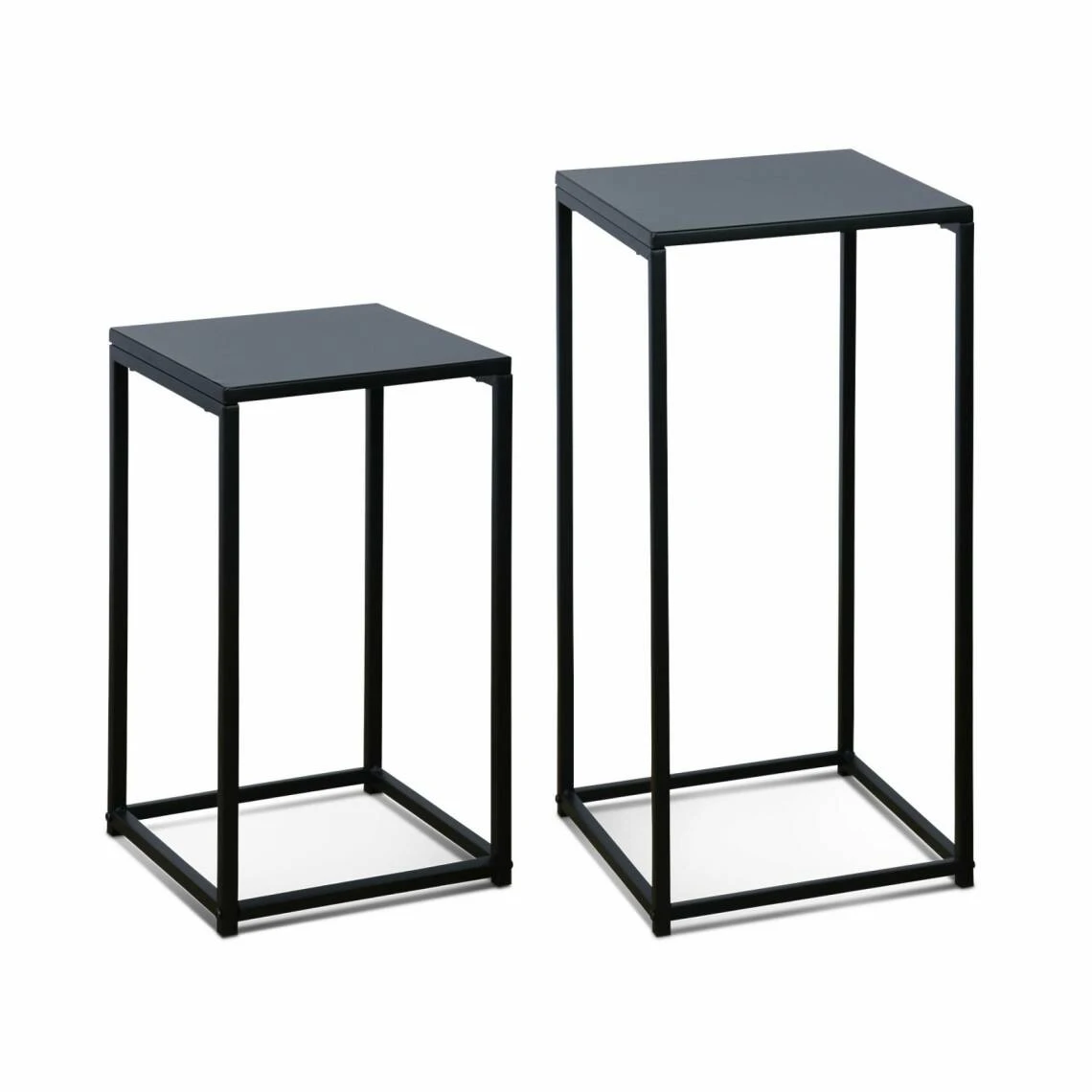 Lot De 2 Tables D'appoint Gigognes Noires L Alice's Garden 3 Lot De 2 Tables D'appoint Gigognes Noires L Alice's Garden