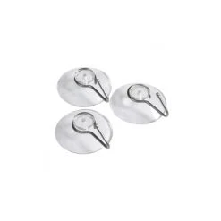 MetalTex Lot De 3 Crochets Inox à Ventouse - 295003