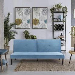 SANS MARQUE LYNN Banquette Clic Clac 3 Places - Tissu Bleu - L 190 X P 92 X H 87 C... -Vente-unique shop lynn banquette clic clac 3 places tissu bleu l 190 x p 92 x h 87 cm 12257542 32610576 1140x1140