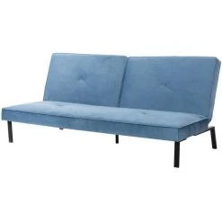 SANS MARQUE LYNN Banquette Clic Clac 3 Places - Tissu Bleu - L 190 X P 92 X H 87 C... -Vente-unique shop lynn banquette clic clac 3 places tissu bleu l 190 x p 92 x h 87 cm 12257542 32610578 1140x1140