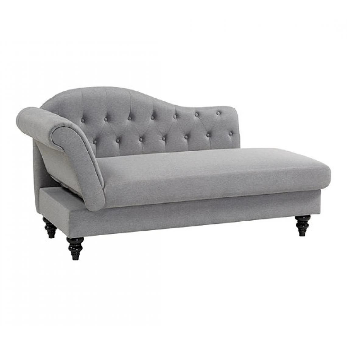 BUT Méridienne Convertible Avec Coffre LALOU Tissu Gris 7 BUT Méridienne Convertible Avec Coffre LALOU Tissu Gris – Image 5