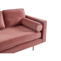 Vente-unique Méridienne Droite En Velours KAHEL - Vieux Rose -Vente-unique shop meridienne kahel 12111534 32128390 1140x1140