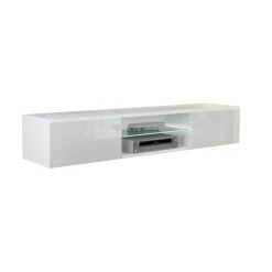 Dusine Meuble LED Suspendu Ou Posé TV Giorgio Blanc Mat Et Blanc Laqué 160 ... -Vente-unique shop meuble led suspendu ou pose tv giorgio blanc mat et blanc l 11790902 1013252 52 1140x1140