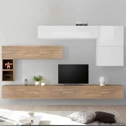 NOUVOMEUBLE Meuble Suspendu Couleur Bois Clair CUBO -Vente-unique shop meuble suspendu couleur bois clair cubo 13798314 38150694 1140x1140