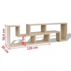 HELLOSHOP26 Meuble Télé Buffet TV Télévision Design Pratique Double En Forme D... -Vente-unique shop meuble tele buffet tv television design pratique double en forme de l chene 2502055 9634890 24997980 1140x1140