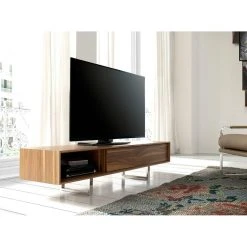 Angel Cerda Meuble TV En Noyer Et Acier Chromé -Vente-unique shop meuble tv 1 tiroir jorys 180cm naturel et argent 11893586 838286 6 1140x1140