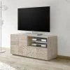 HAPPYMOBILI Meuble TV 120 Cm Avec LED Chêne Clair MIRANO