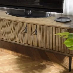 MACABANE Meuble TV 2 Portes 1 Niche Acacia Pieds Métal GINO -Vente-unique shop meuble tv 2 portes 1 niche acacia pieds metal gino design 834006 2 1140x1140