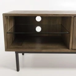 MACABANE Meuble TV 2 Portes 1 Niche Acacia Pieds Métal GINO -Vente-unique shop meuble tv 2 portes 1 niche acacia pieds metal gino design 834006 9 1140x1140