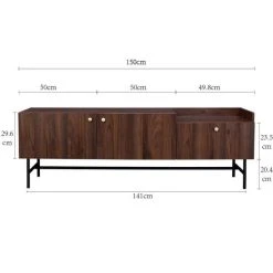 Tbs Meuble TV 2 Portes 1 Tiroir - Bois Et Métal - L 150 X P 39,5 X H 50 -... 10 Tbs Meuble TV 2 Portes 1 Tiroir - Bois Et Métal - L 150 X P 39,5 X H 50 -... -Vente-unique shop meuble tv 2 portes 1 tiroir bois et metal l 150 x p 395 x h 50 lodge 14072084 39081142 1140x1140