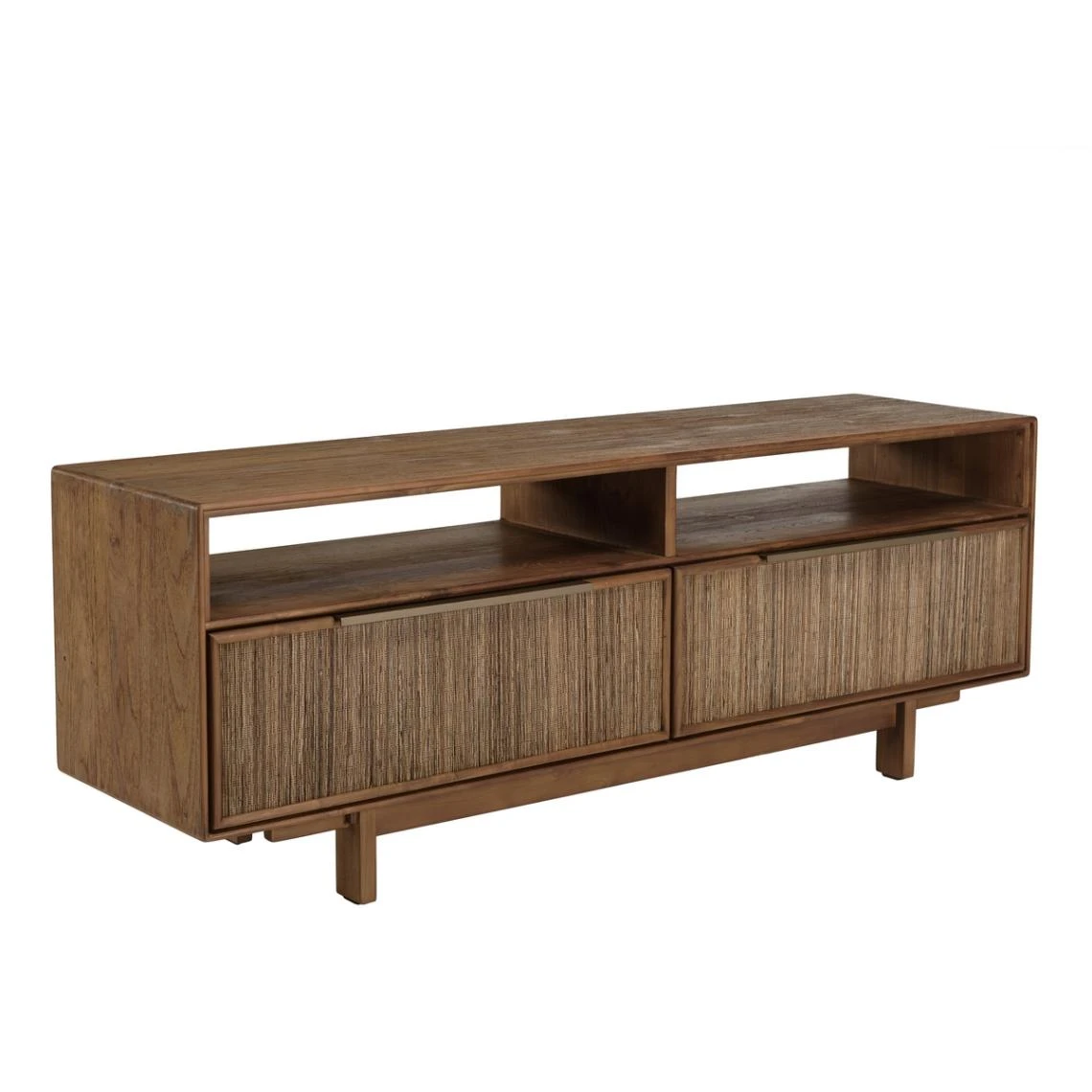 MACABANE Meuble TV 2 Tiroirs 2 Niches En Bois De Teck Recyclé 11 MACABANE Meuble TV 2 Tiroirs 2 Niches En Bois De Teck Recyclé – Image 9