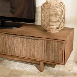 MACABANE Meuble TV 2 Tiroirs En Bois Teck Recyclé Et Tissage Naturel 15 MACABANE Meuble TV 2 Tiroirs En Bois Teck Recyclé Et Tissage Naturel -Vente-unique shop meuble tv 2 tiroirs en bois teck recycle et tissage naturel 501578 5 1140x1140