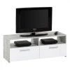 BUT Meuble TV 2 Tiroirs/2 Niches RANA Effet Béton/blanc -Vente-unique shop meuble tv 2 tiroirs2 niches rana effet betonblanc 9161297 23916515 1140x1140