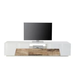 Ahd Amazing Home Design Meuble TV 220x43cm Mur Bois Blanc Salon Moderne Fergus Wood -Vente-unique shop meuble tv 220x43cm mur bois blanc salon moderne fergus wood 12302788 32796752 1140x1140