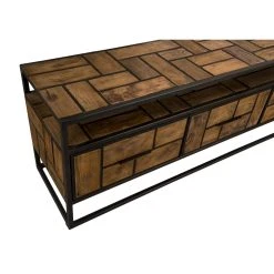 MACABANE Meuble TV ALIDA 3 Tiroirs 1 Étagère Bois Teck Recyclé Et Métal -Vente-unique shop meuble tv alida 3 tiroirs 1 tagere bois teck recycle et metal design 501449 6 1140x1140