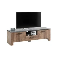 Linea Natura Meuble TV ANVERS Imitation Chêne Vieili/ Béton -Vente-unique shop meuble tv anvers imitation chene vieili beton 13723176 37864332 1140x1140