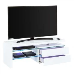 BUT Meuble TV Avec Led Intégrée SKY 3 Blanc Laqué -Vente-unique shop meuble tv avec led integree sky 3 blanc laque 9161407 23917023 1140x1140