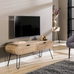 L'Héritier Du Temps Meuble TV Barrel Hinsk Console D'Appoint 2 Tiroirs Meuble De Rangement... 7 L'Héritier Du Temps Meuble TV Barrel Hinsk Console D'Appoint 2 Tiroirs Meuble De Rangement... -Vente-unique shop meuble tv barrel hinsk console dappoint 2 tiroirs meuble de rangement en bois de manguier naturel et metal noir 35x50x135cm 11606642 30490054 1140x1140