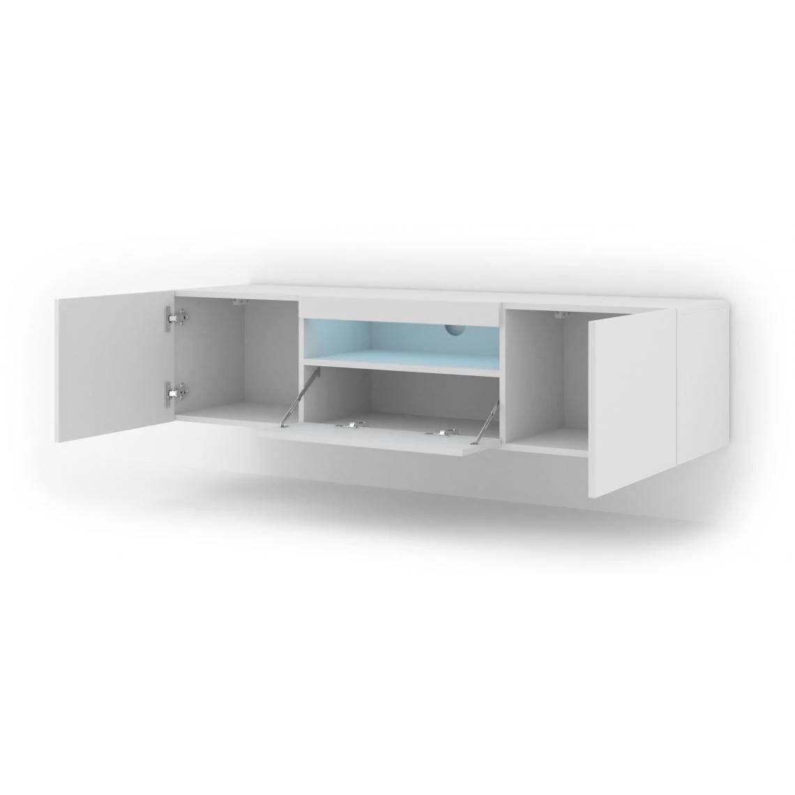 Bim Furniture Meuble TV Bas Universel AURA 150 Cm à Suspendre Ou à Poser Blanc Mat... 5 Bim Furniture Meuble TV Bas Universel AURA 150 Cm à Suspendre Ou à Poser Blanc Mat... – Image 3