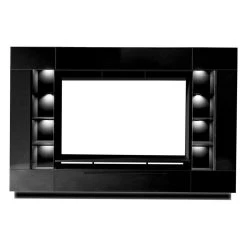 Vente-unique Mur TV BLAKE Avec Rangements - LEDs - MDF - Noir -Vente-unique shop meuble tv blake 11929206 31579890 1140x1140