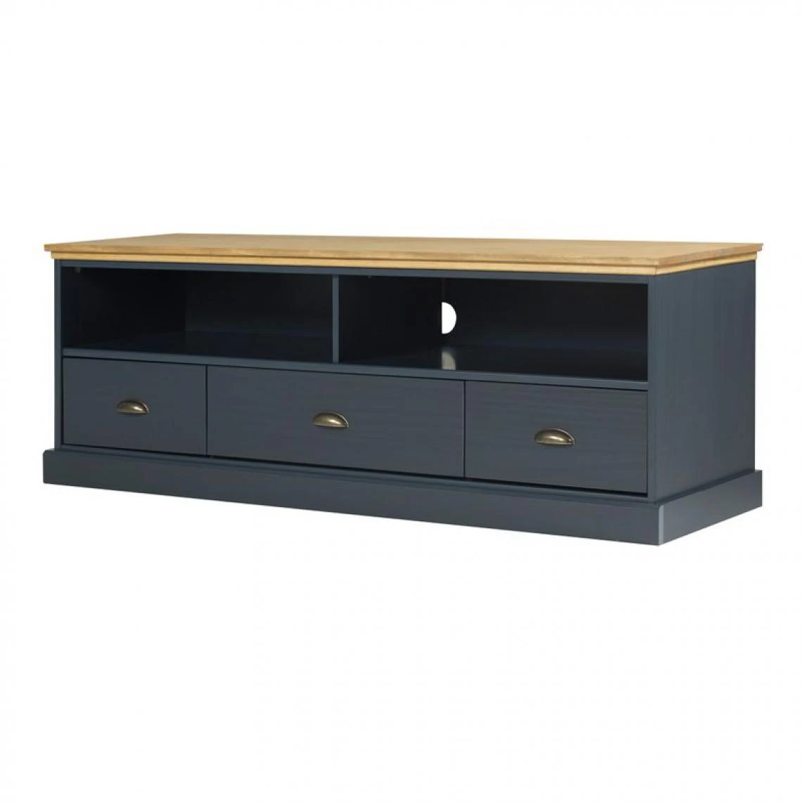 Meuble TV Campagne Gris ZANDIARA Anthracite/ciré ALPHONSE 2 5 Meuble TV Campagne Gris ZANDIARA Anthracite/ciré ALPHONSE 2 – Image 3