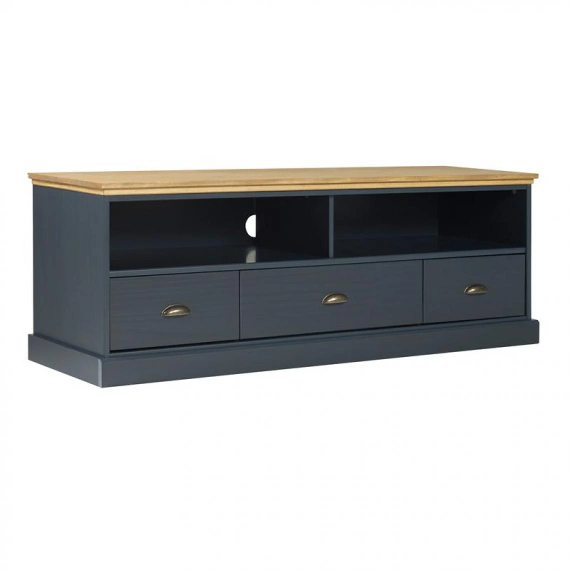 Meuble TV Campagne Gris ZANDIARA Anthracite/ciré ALPHONSE 2 7 Meuble TV Campagne Gris ZANDIARA Anthracite/ciré ALPHONSE 2 – Image 5