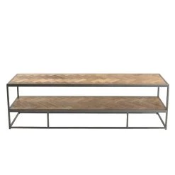 MACABANE Meuble TV 2 Niveaux En Bois Et Métal CARLA -Vente-unique shop meuble tv clemence 2 niveaux design 737013 3 1140x1140