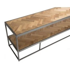 MACABANE Meuble TV 2 Niveaux En Bois Et Métal CARLA -Vente-unique shop meuble tv clemence 2 niveaux design 737013 8 1140x1140