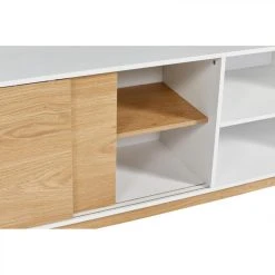 BUT Meuble TV CLEO Imitation Chêne/ Blanc -Vente-unique shop meuble tv cleo imitation chene blanc 9161399 23916987 1140x1140