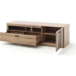 Pegane Meuble TV Coloris Chêne - Longueur 159 X Hauteur 50 X Profondeur 51 C... -Vente-unique shop meuble tv coloris chene longueur 159 x hauteur 50 x profondeur 51 cm 10744514 27982176 1140x1140