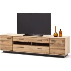 Pegane Meuble TV Coloris Chêne Sombre Bianco - Longueur 210 X Hauteur 56 X P... -Vente-unique shop meuble tv coloris chene sombre bianco longueur 210 x hauteur 56 x profondeur 50 cm 10743982 27979806 1140x1140