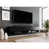 Furnix Meuble Tv Debout / Suspendu ALYX 180 X 32 X 34 Cm Style Industriel Noi...