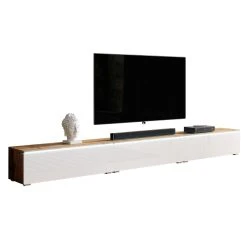 Furnix Meuble Tv Debout / Suspendu BARGO 300 (3x100) X 32 X 34 Cm Style Conte... -Vente-unique shop meuble tv debout suspendu bargo 300 3x100 x 32 x 34 cm style contemporain chene wotan mat blanc brillant sans led 13198286 35827866 1140x1140