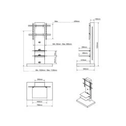 Carellia Meuble TV Design 78 Cm X 54 Cm X 132.5 Cm - Noir -Vente-unique shop meuble tv design 78 cm x 54 cm x 1325 cm noir 12138090 32229910 1140x1140